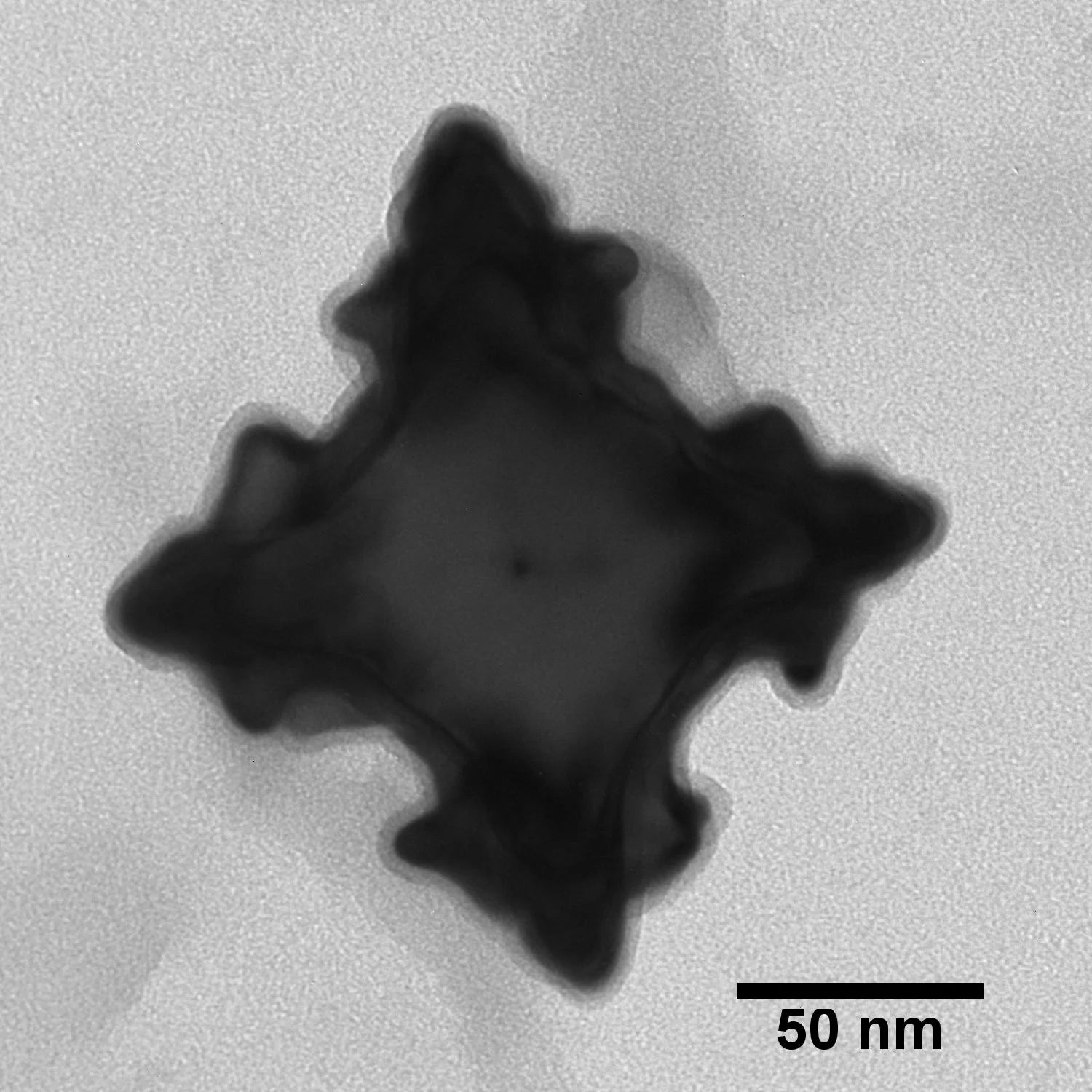 A TEM micrograph of aluminum nanoparticles.